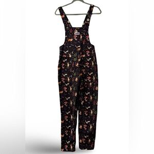 Jambats Dark Forest Dungarees: Whimsical Cottagecore Stretch Cotton Overalls